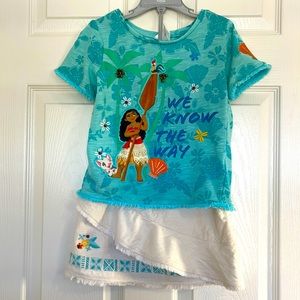 Moana Shirt & Skirt set 5/6T